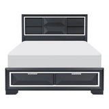 Rosemont Midnight Blue King Storage Platform Bed by Homelegance at Eve Furniture
