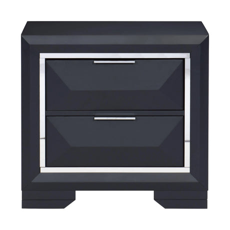 Rosemont Midnight Blue Nightstand by Homelegance at Eve Furniture