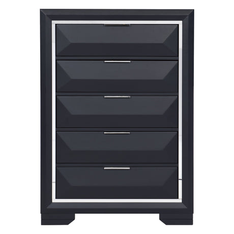 Rosemont Midnight Blue Storage Platform Bedroom Set by Homelegance at Eve Furniture