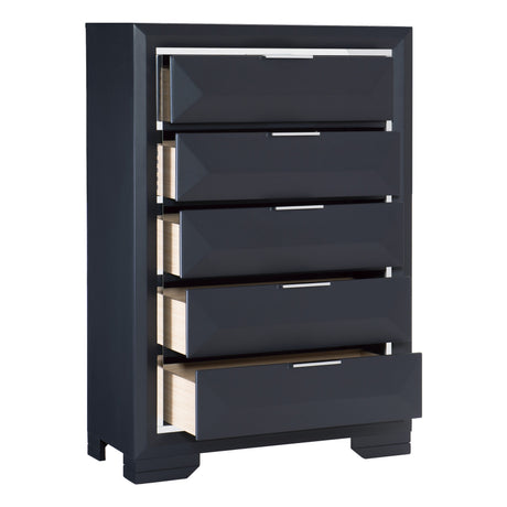 Rosemont Midnight Blue Storage Platform Bedroom Set by Homelegance at Eve Furniture