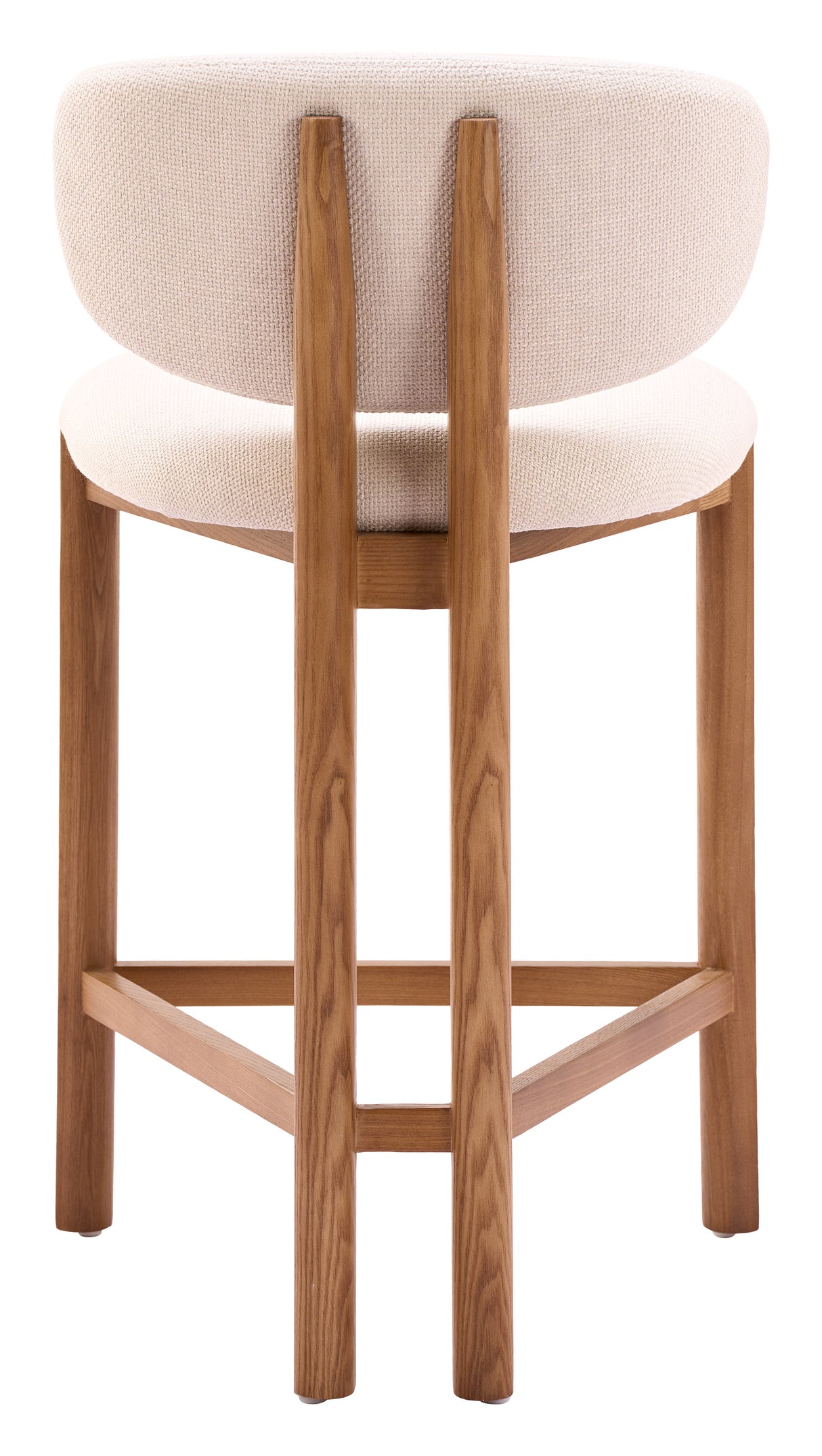 Rosetta Beige & Walnut Counter Stool (Set of 2) by Zuomod at Eve Furniture
