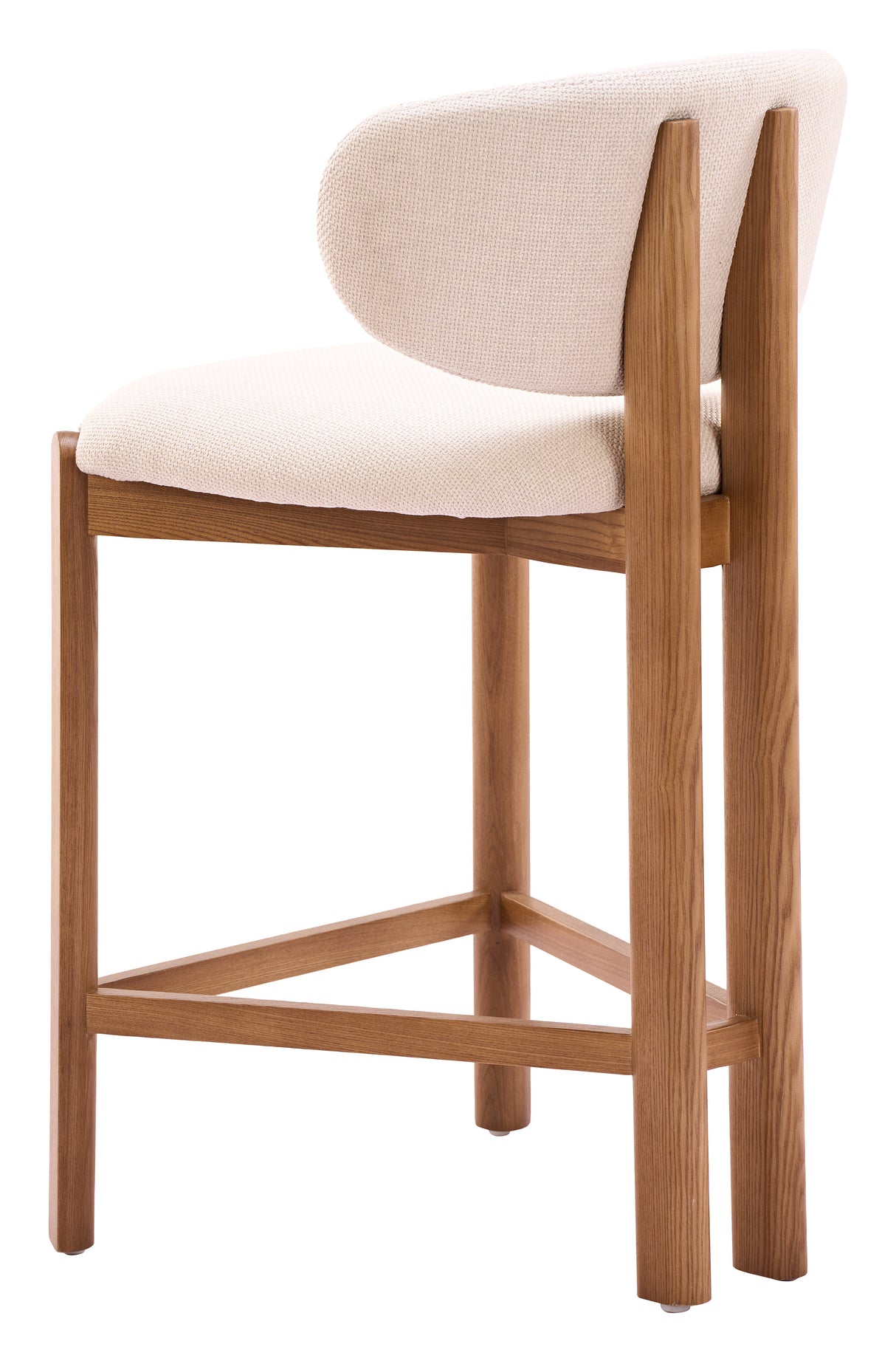 Rosetta Beige & Walnut Counter Stool (Set of 2) by Zuomod at Eve Furniture
