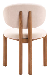 Rosetta Beige & Walnut Dining Chair (Set of 2) by Zuomod at Eve Furniture