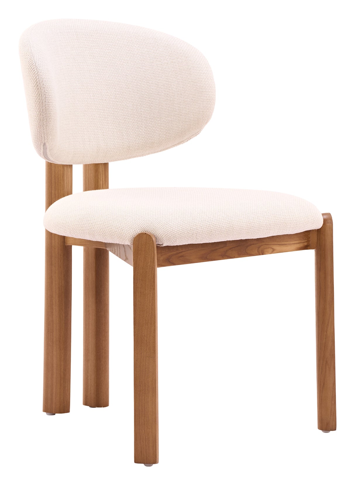Rosetta Beige & Walnut Dining Chair (Set of 2) by Zuomod at Eve Furniture
