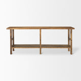 Rosie Large Brown Wood Console Table by Mercana at Eve Furniture