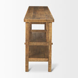 Rosie Large Brown Wood Console Table by Mercana at Eve Furniture