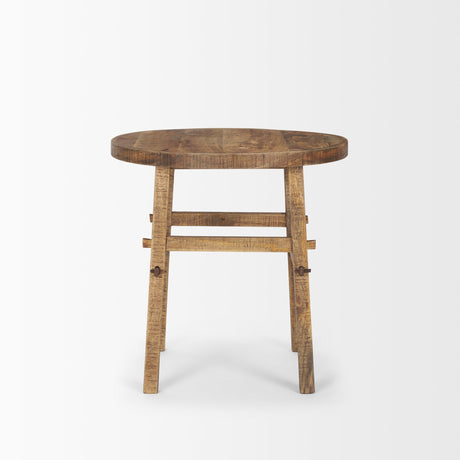 Rosie Large Brown Wood End Table by Mercana at Eve Furniture