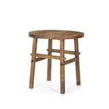 Rosie Large Brown Wood End Table by Mercana at Eve Furniture
