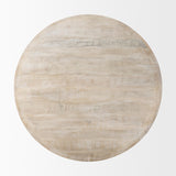 Rosie 48.0L x 48.0W x 16.0H Round Blonde Wood Coffee Table by Mercana at Eve Furniture