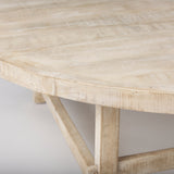 Rosie 48.0L x 48.0W x 16.0H Round Blonde Wood Coffee Table by Mercana at Eve Furniture