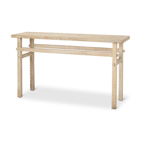 Rosie Small Blonde Wood Console Table by Mercana at Eve Furniture