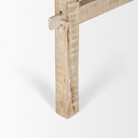Rosie Small Blonde Wood End Table by Mercana at Eve Furniture
