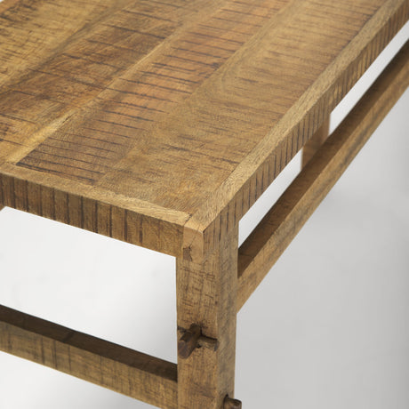 Rosie Small Brown Wood Console Table by Mercana at Eve Furniture