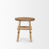 Rosie Small Brown Wood End Table by Mercana at Eve Furniture