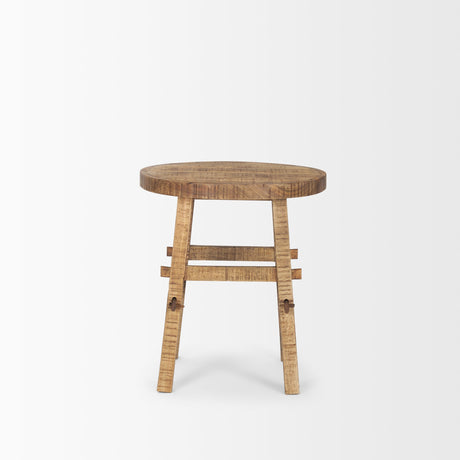 Rosie Small Brown Wood End Table by Mercana at Eve Furniture