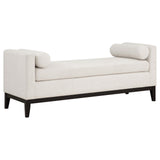 Rosie Vanilla Upholstered Accent Bench with Raised Arms and Pillows by Coaster at Eve Furniture