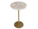 Rosie Rose Quartz Top Chairside End Table by Steve Silver at Eve Furniture