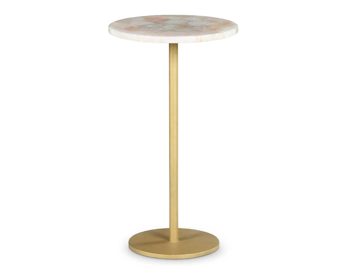 Rosie Rose Quartz Top Chairside End Table by Steve Silver at Eve Furniture