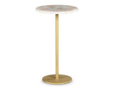Rosie Rose Quartz Top Chairside End Table by Steve Silver at Eve Furniture