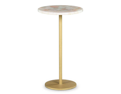 Rosie Rose Quartz Top Chairside End Table by Steve Silver at Eve Furniture