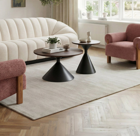 Rosk Walnut & Black Coffee Table Set (2-Piece) by Zuomod at Eve Furniture