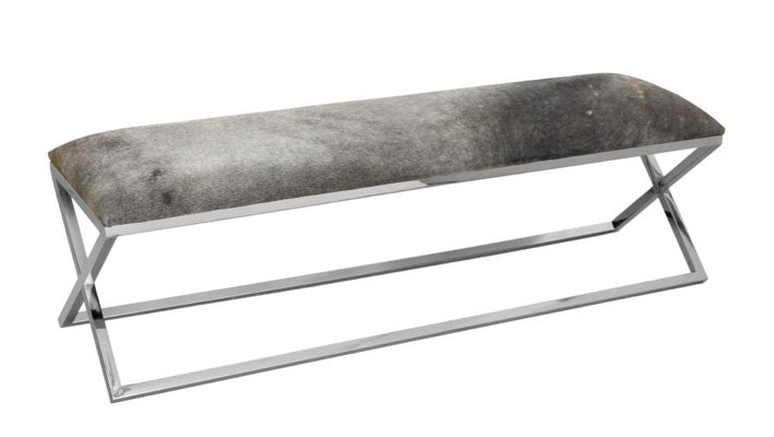Rossi Bench Grey by Moe's Home at Eve Furniture