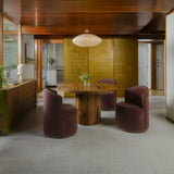 Rossi Berry/Natural Swivel Dining Chair by Moe's Home at Eve Furniture