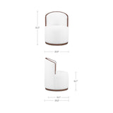 Rossi Cream/Natural Swivel Dining Chair by Moe's Home at Eve Furniture