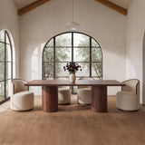 Rossi Stripe/Natural Swivel Dining Chair by MOES at Eve Furniture