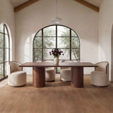 Rossi Stripe/Natural Swivel Dining Chair by Moe's Home at Eve Furniture