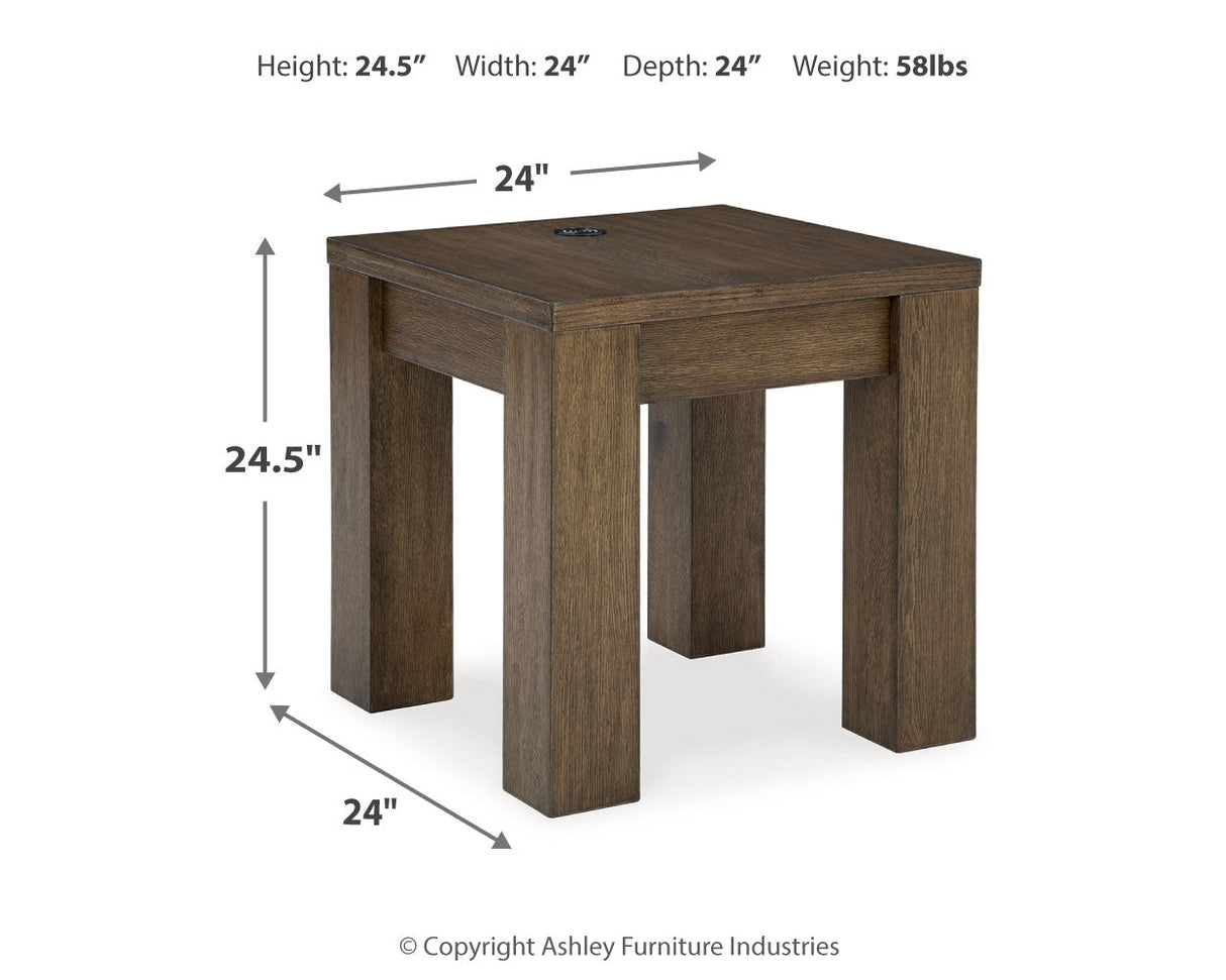 Rosswain Coffee Table with 2 End Tables in Warm Brown by Ashley at Eve Furniture