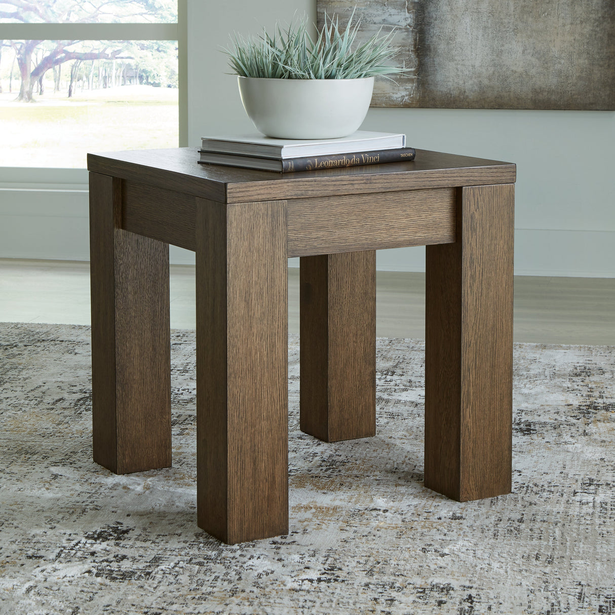 Rosswain Coffee Table with 2 End Tables in Warm Brown by Ashley at Eve Furniture