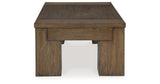 Rosswain Coffee Table with 2 End Tables in Warm Brown by Ashley at Eve Furniture