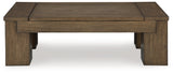 Rosswain Coffee Table with 2 End Tables in Warm Brown by Ashley at Eve Furniture