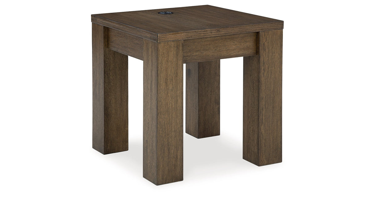 Rosswain Coffee Table with 2 End Tables in Warm Brown by Ashley at Eve Furniture