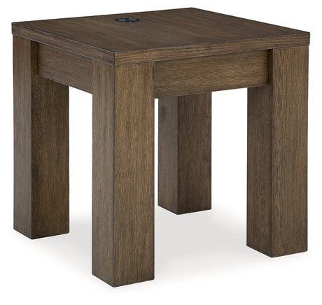 Rosswain Coffee Table with 2 End Tables in Warm Brown by Ashley at Eve Furniture