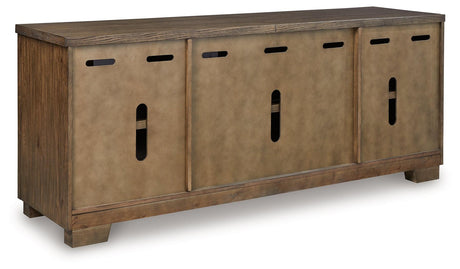 Rosswain Warm Brown 80" TV Stand by Ashley at Eve Furniture