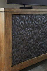 Rosswain Warm Brown 80" TV Stand by Ashley at Eve Furniture