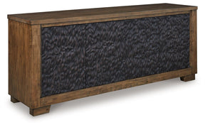 Rosswain Warm Brown 80" TV Stand by Ashley at Eve Furniture