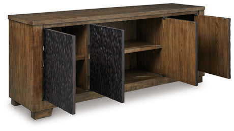Rosswain Warm Brown 80" TV Stand by Ashley at Eve Furniture