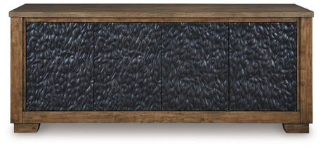 Rosswain Warm Brown 80" TV Stand by Ashley at Eve Furniture