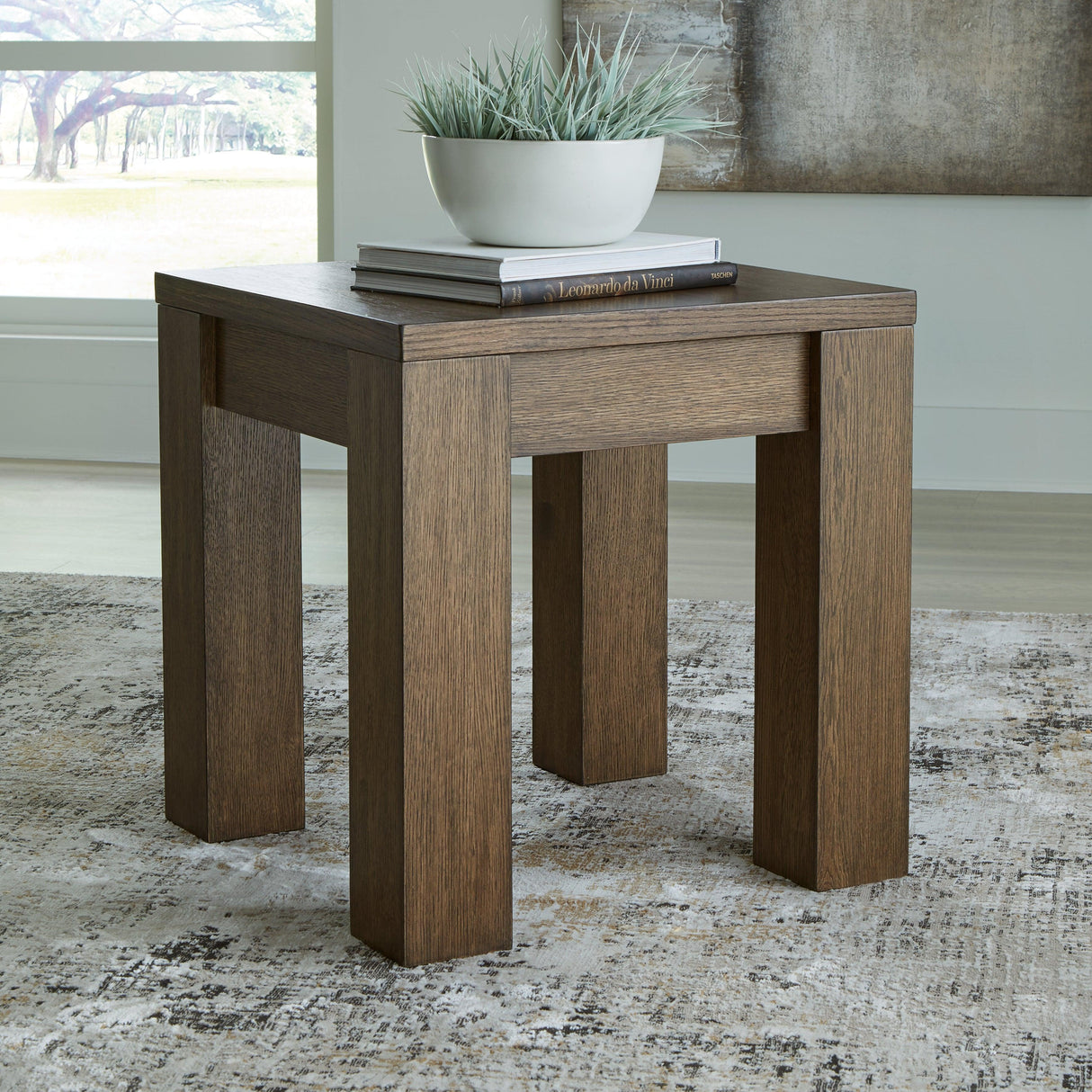 Rosswain Warm Brown End Table by Ashley at Eve Furniture