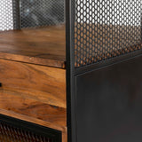 Roswell 23" Bar Cabinet in Natural Mango Wood and Iron by Home Trends & Design at Eve Furniture