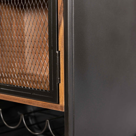 Roswell 23" Bar Cabinet in Natural Mango Wood and Iron by Home Trends & Design at Eve Furniture