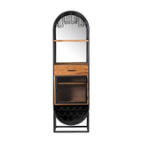 Roswell 23" Bar Cabinet in Natural Mango Wood and Iron by Home Trends & Design at Eve Furniture