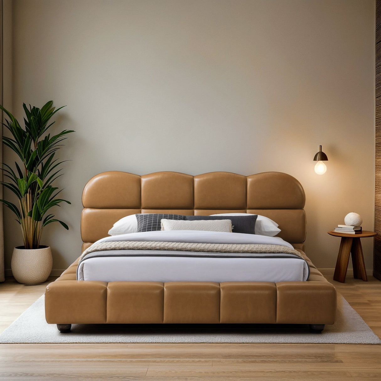 Roswell Luxurious Queen Size Platform Bed by Ashcroft Imports at Eve Furniture