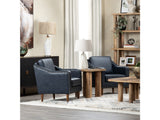 Rothwell Navy/Brown Accent Chair by Crestview at Eve Furniture