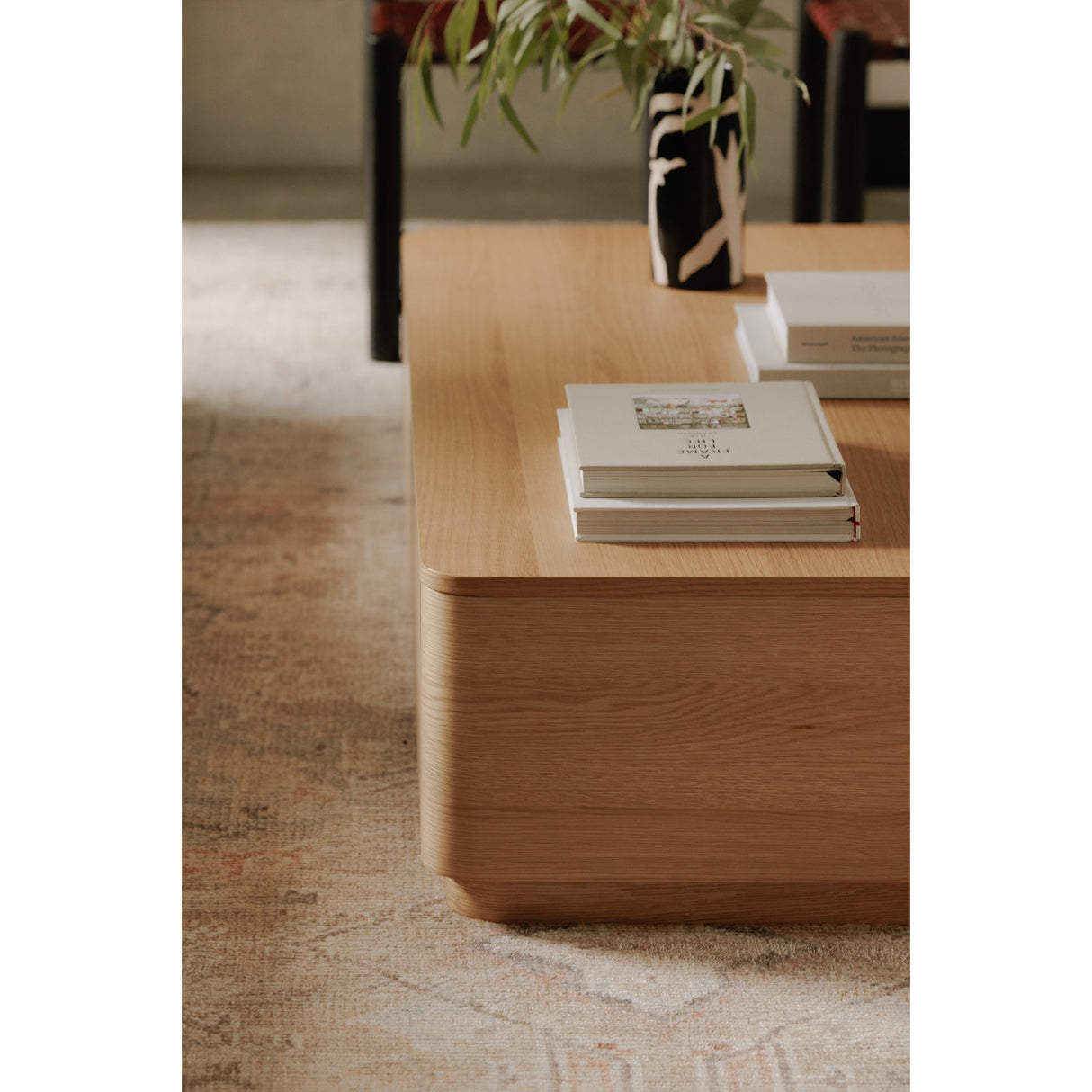 Round Natural Oak Off Coffee Table by Moe's Home at Eve Furniture