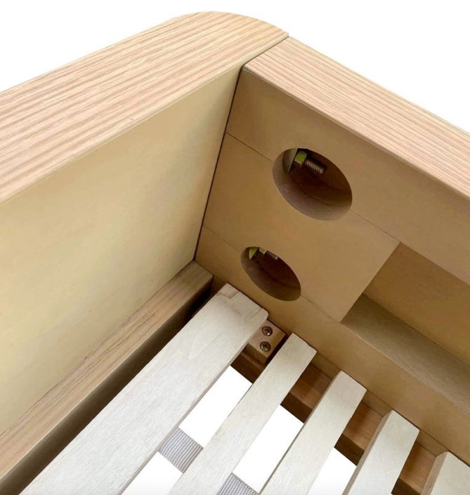 Round Off Bed Oak by Moe's Home at Eve Furniture