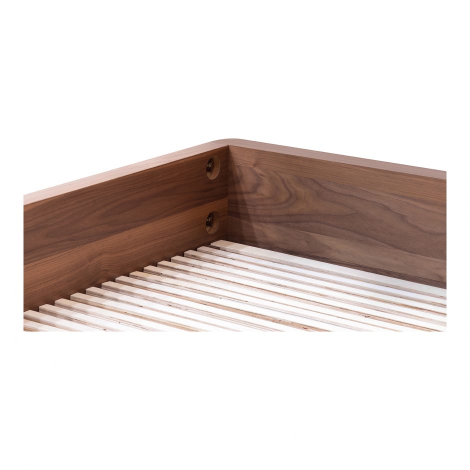 Round Off Bed - Walnut - King by Moe's Home at Eve Furniture